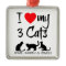 Custom I Love My Three Cats