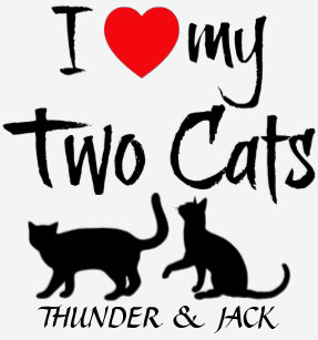 Custom I Love My Two Cats T Shirt