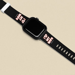 Custom I Love My Wife – Add Name & Photo Apple Watch Band