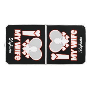 Custom I Love My Wife – Add Name & Photo Beer Pong Table