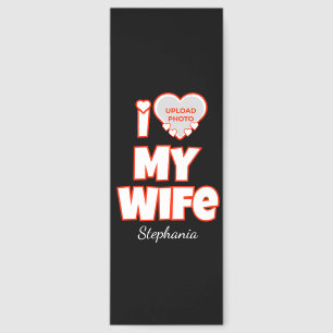Custom I Love My Wife – Add Name & Photo Bookmarks