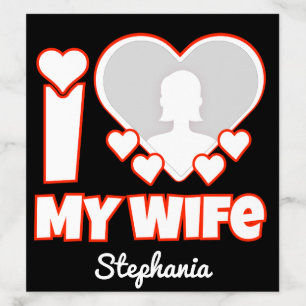 Custom I Love My Wife – Add Name & Photo Envelope Liner