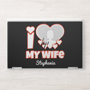 Custom I Love My Wife – Add Name & Photo HP Laptop Skin