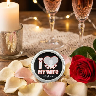 Custom I Love My Wife – Add Name & Photo Ring