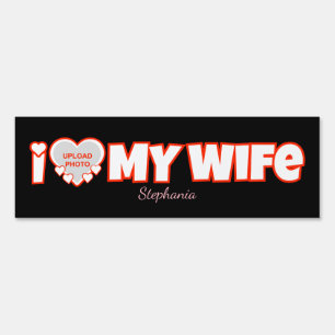 Custom I Love My Wife – Add Name & Photo Sign
