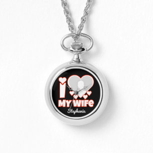 Custom I Love My Wife – Add Name & Photo Watch