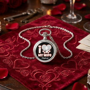 Custom I Love My Wife – Add Name & Photo Watch