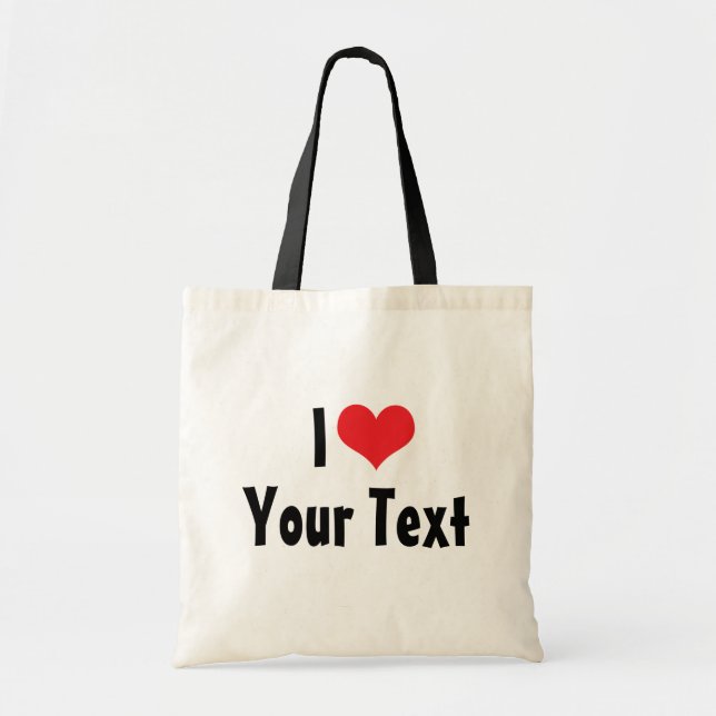 Custom I Love Tote Bags (Front)