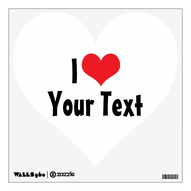 Custom I Love Wall Decal (Front)