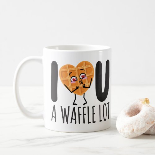 CUSTOM I Love You A Waffle Lot Kawaii Cute Funny Coffee Mug