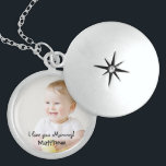 Custom  I love you Mommy baby photo Mom Locket Necklace<br><div class="desc">Customize this locket with baby's photo. I love you mommy necklace locket is a great mother's day gift for first time new moms,  which she will cherish.</div>