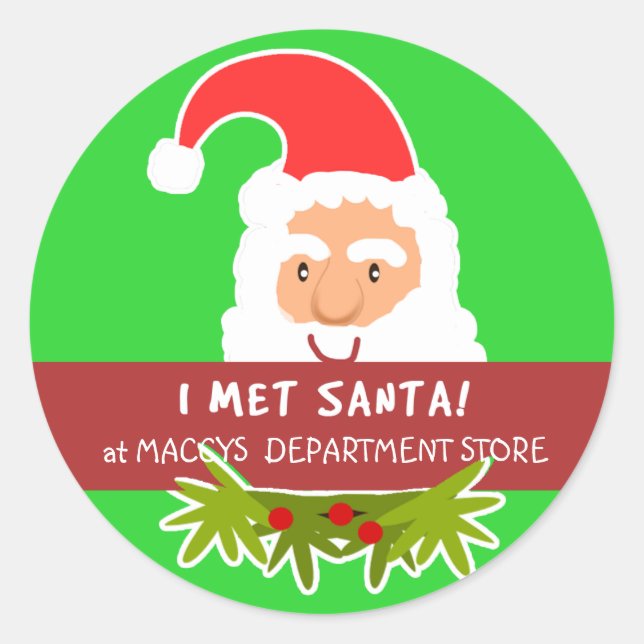 Custom I MET SANTA Stickers (Front)