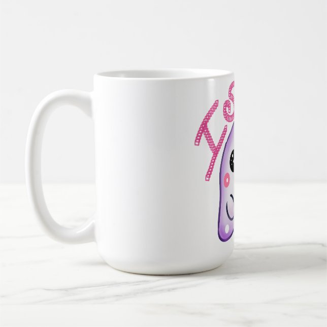 Custom "I Scream" Ghost with Ice Cream Cone Art Coffee Mug (Left)