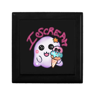 Custom "I Scream" Ghost with Ice Cream Cone Art Gift Box