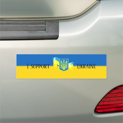 Custom I support Ukraine UKRAINIAN FLAG I stand UA Car Magnet