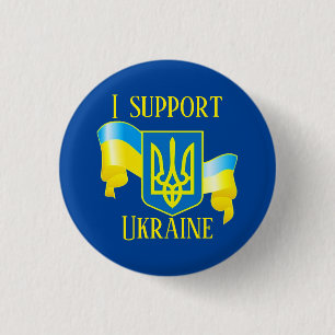 Custom I support Ukraine UKRAINIAN FLAG Pin Patch