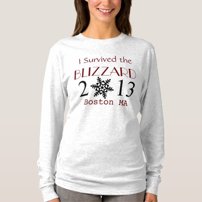 Custom I Survived BLIZZARD 2013 Shirt (Front)
