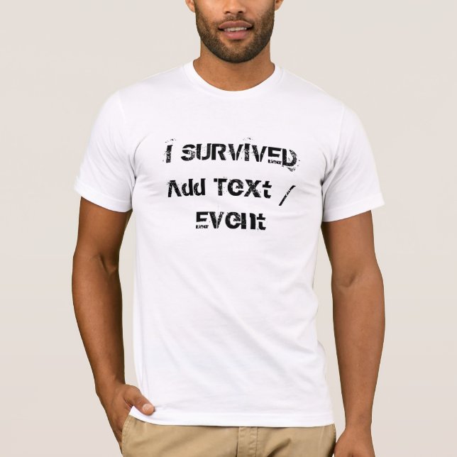Custom I SURVIVED Men's Bella Canvas T-Shirt (Front)