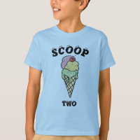 Custom Ice Cream Cone Scoop Two Twins Birthday