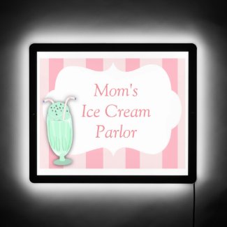 Custom Ice Cream Mint Sundae Fun Cute Art