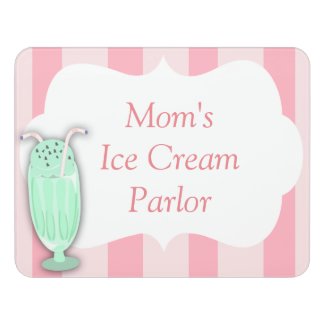 Custom Ice Cream Mint Sundae Fun Cute Art