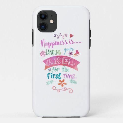 Custom Ice Figure Skating Giftware Happiness Skate iPhone 11 Case