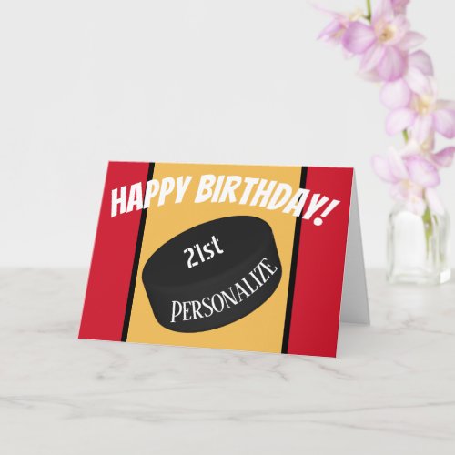 Custom Ice Hockey Personalized Age Name Birthday