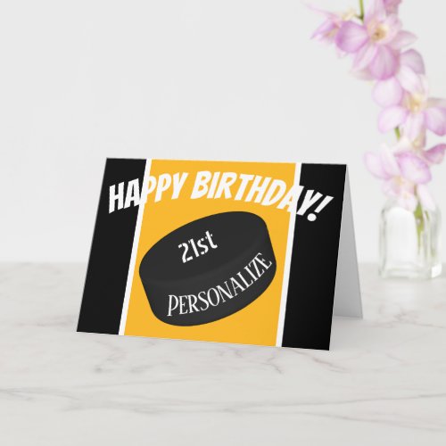 Custom Ice Hockey Personalized Name Age Birthday