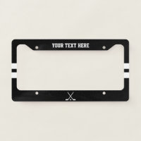 Custom ice hockey sports car license plate frame