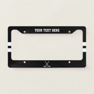 Custom ice hockey sports car license plate frame