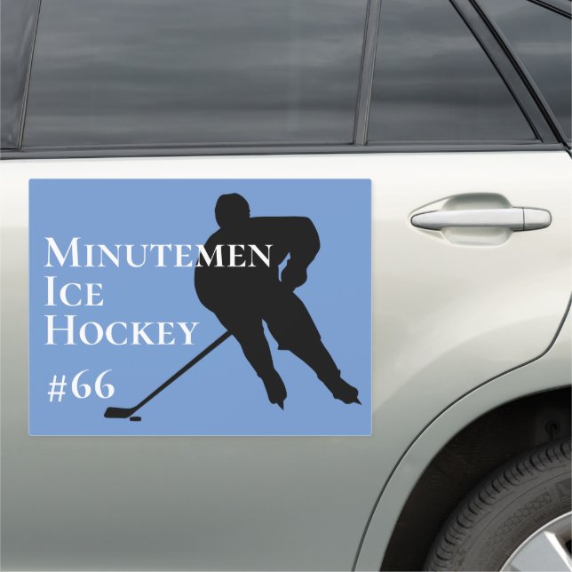 Custom Ice Hockey Team Car Magnet (In Situ)