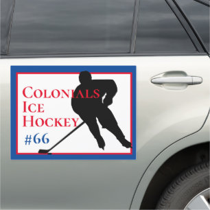 Custom Ice Hockey Team Car Magnet