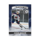 Custom Ice Hockey Trading Card Blue Silver Stadium