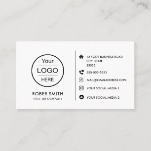 Custom Icons for Social Media Business Cards: A M Card