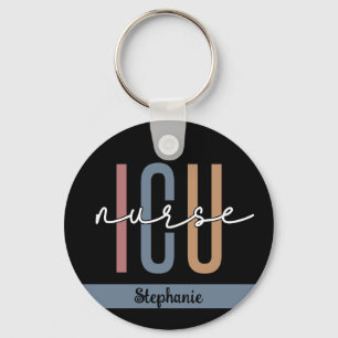 Custom ICU Nurse Intensive care Unit nursing Gifts Keychain
