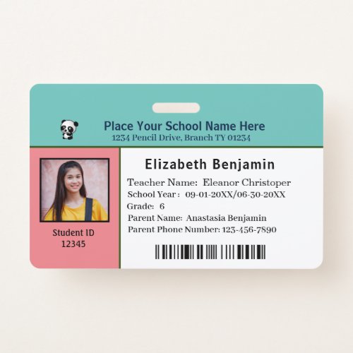 Custom ID Identification Card Child Boy Girl Badge