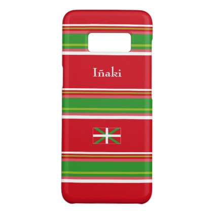 Custom, Ikurriña flag red &amp; green striped pattern: Case-Mate Samsung Galaxy S8 Case
