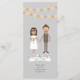 Cartoon Wedding Programs Zazzle