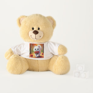 Custom Image and Name: A Fluffy Friend's Adventure Teddy Bear