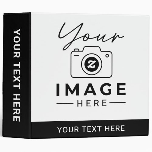 Custom Image and Text 3 Ring Binder