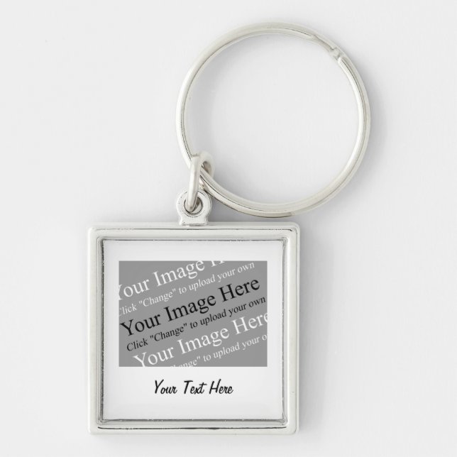Custom Image and Text Keychain Template (Front)