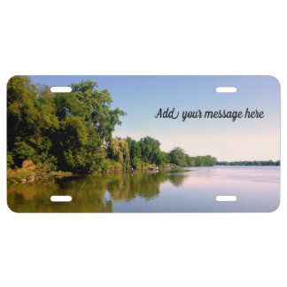 Custom image and text licence plate