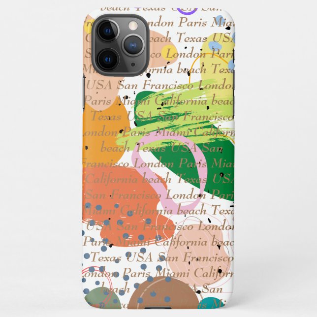 Custom image and text modern abstract colorful  iPhone case (Back)