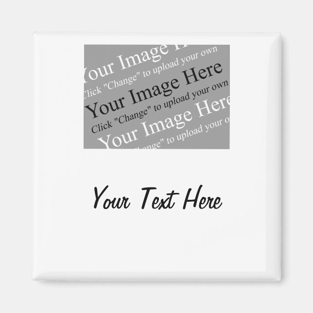 Custom image and Text Template for Magnets (Front)