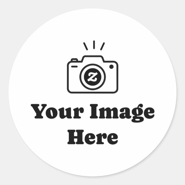 Custom Image Classic Round Sticker (Front)