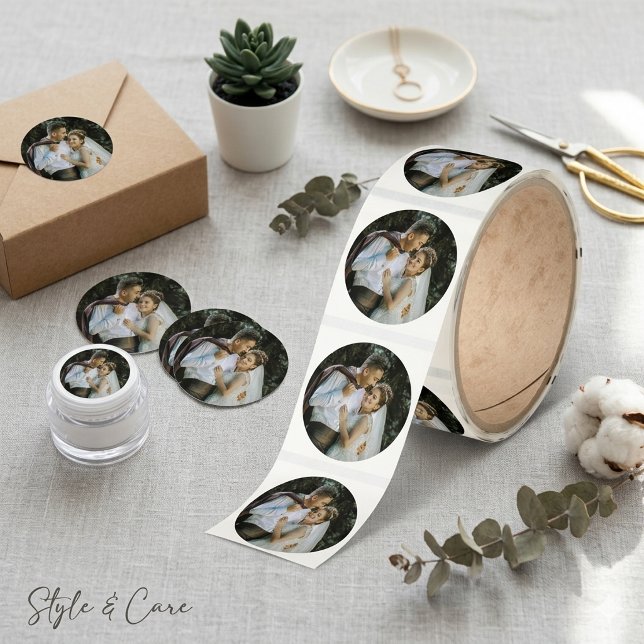 Custom Image Classic Round Sticker Roll (Custom Image Classic Round Sticker Roll)