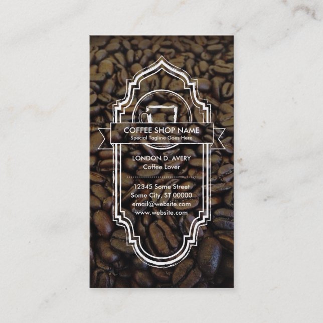 CUSTOM IMAGE coffee loyalty program Card (Front)