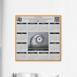 Custom Image Motto Black Gray 2025 Calendar Magnet<br><div class="desc">The Professional Custom Image Motto Black Gray 2025 Calendar Magnet template, part of the Gray Business Card Designs & Marketing Items Collection, is the ideal promotional tool for your service. This sleek square magnet features a gray and black design and orange accents, with a 2025 calendar and customizable spaces for...</div>