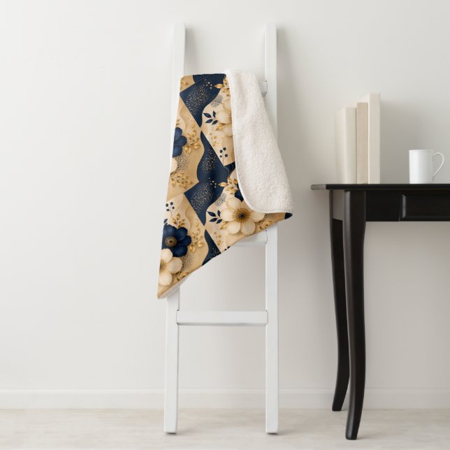 Custom Image Pattern Warm Sherpa Blanket Design (In Situ)