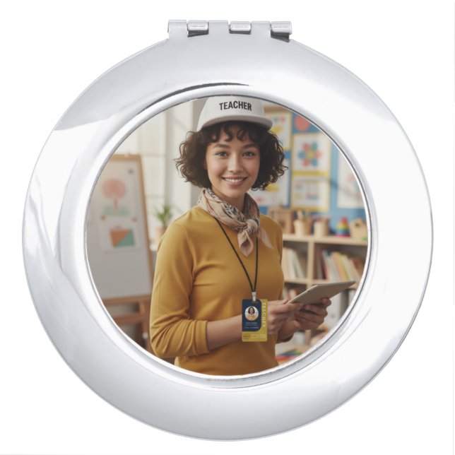 Custom Image Personalized Design Pro Quality Compact Mirror (Front)